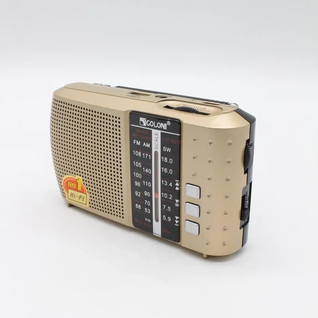 Радіоприймач Golon ICF-8BT акумуляторний всіхвільний FM AM SW з USB та microSD, портативне радіо з батареєю 18650, підтримка флешки, вихід 3.5 мм, Silver - Фото 3 Радіоприймач Golon ICF-8BT акумуляторний всіхвільний FM AM SW з USB та microSD, портативне радіо з батареєю 18650, підтримка флешки, вихід 3.5 мм, Silver - зображення 3