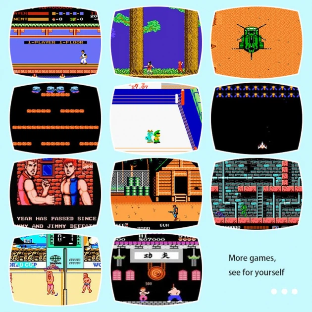 Ігрова приставка GAME NES 7724 Retro 620 ігор з 2 джойстиками, 8 біт консоль підключення RCA, ретро приставка для телевізора Nintendo стиль для дітей і дорослих - Фото 4 Ігрова приставка GAME NES 7724 Retro 620 ігор з 2 джойстиками, 8 біт консоль підключення RCA, ретро приставка для телевізора Nintendo стиль для дітей і дорослих - изображение 4