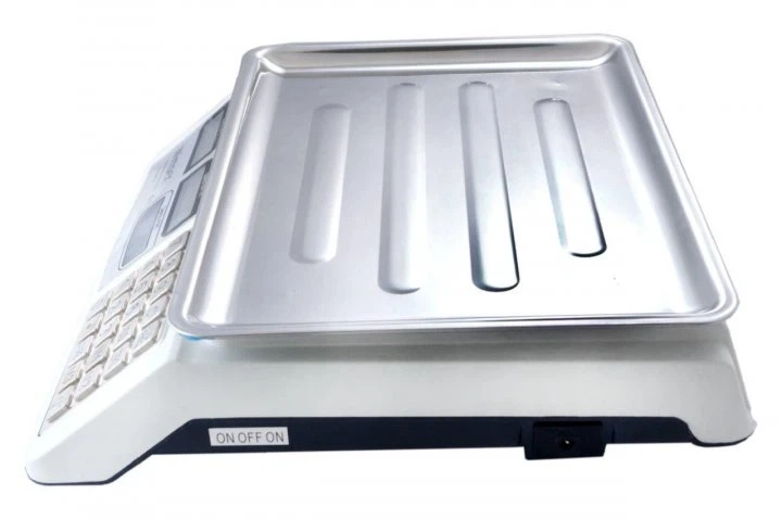 Торгові електронні ваги Wimpex WX-5004 до 50 кг, лічильник ціни, платформа з нержавіючої сталі 23×34.5 см, акумуляторні ваги для магазину - изображение 3