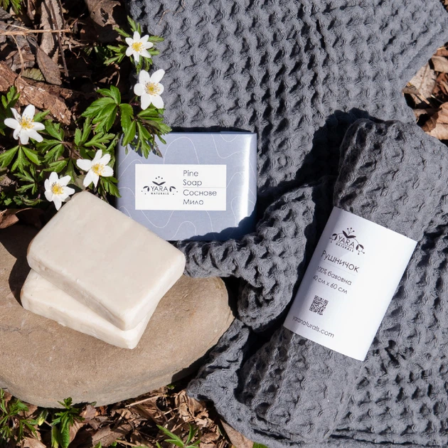 Рушник вафельний для рук YARA NATURALS - велика грецька вафля - 40 х 60 см - СІРИЙ - Фото 4 Рушник вафельний для рук YARA NATURALS - велика грецька вафля - 40 х 60 см - СІРИЙ - изображение 4