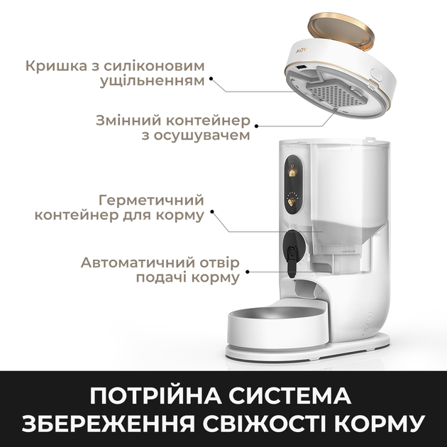 Годівниця для котів та собак автоматична Mova Nutripal 10 Ultra (PF20A) - зображення 11