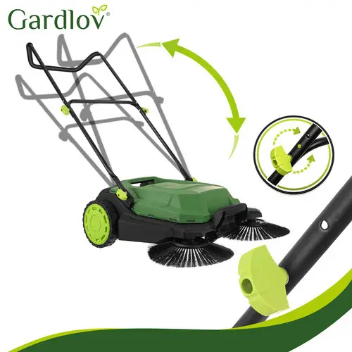 Ручная подметальная машина для брусчатки и листьев GARDLOV 27465 Nexo 68см, 3 щетки - изображение 2