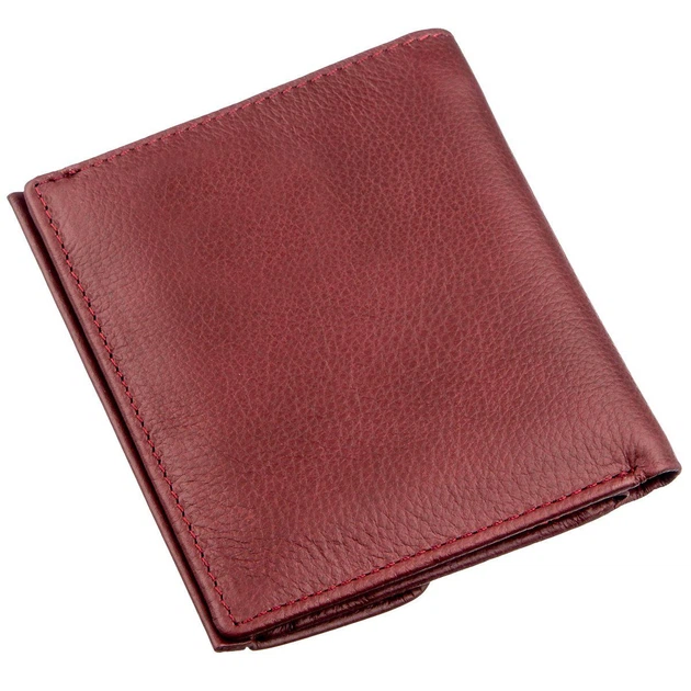 Небольшой женский бумажник с монетницей ST Leather 18920 Бордовый - изображение 2