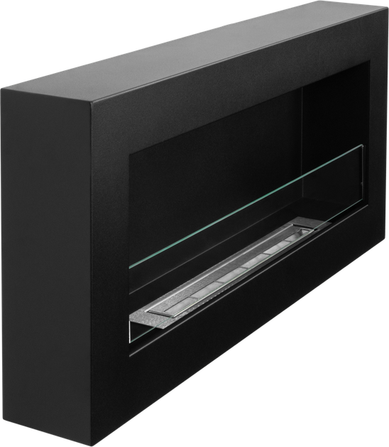 Біокамін BIOkominkiGMT 900х400 BOX чорний матовий (зі склом) - Фото 7 Біокамін BIOkominkiGMT 900х400 BOX чорний матовий (зі склом) - изображение 7