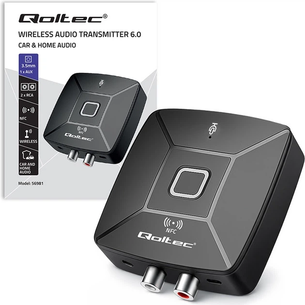 Odbiornik Qoltec Wireless Audio HiFi Home&Car Transmitter Receiver (5901878569819) - obraz 5