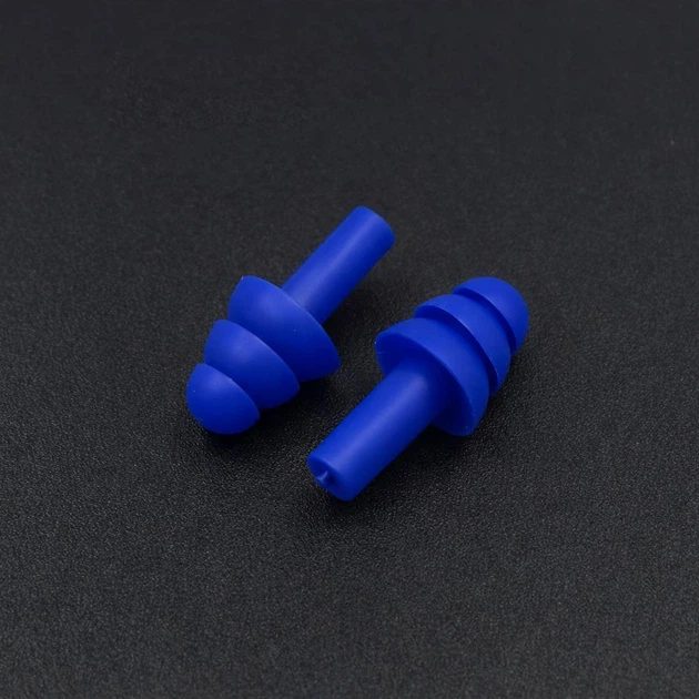 Беруши универсальные для плавания и от шума в пластиковом футляре Earplugs Blue (синий) - изображение 4