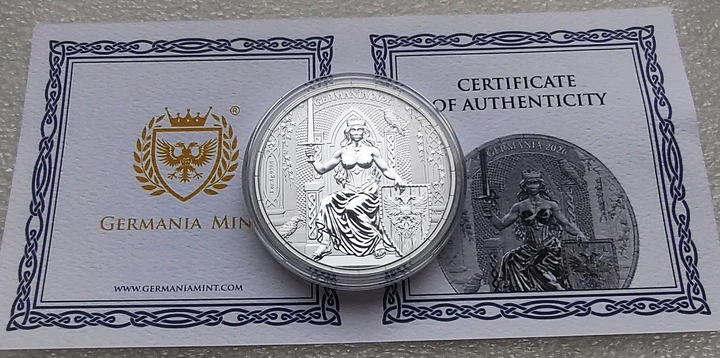 Срібна монета GERMANIA 2026 від Germania Mint - Фото 3 Срібна монета GERMANIA 2026 від Germania Mint - зображення 3