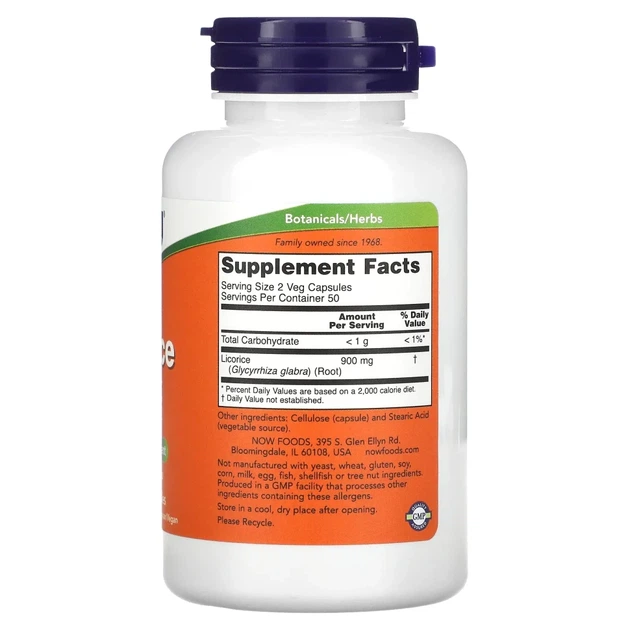 Корінь солодки Now Foods (Licorise Root) 450 мг 100 капсул (NOW-04718) - зображення 2