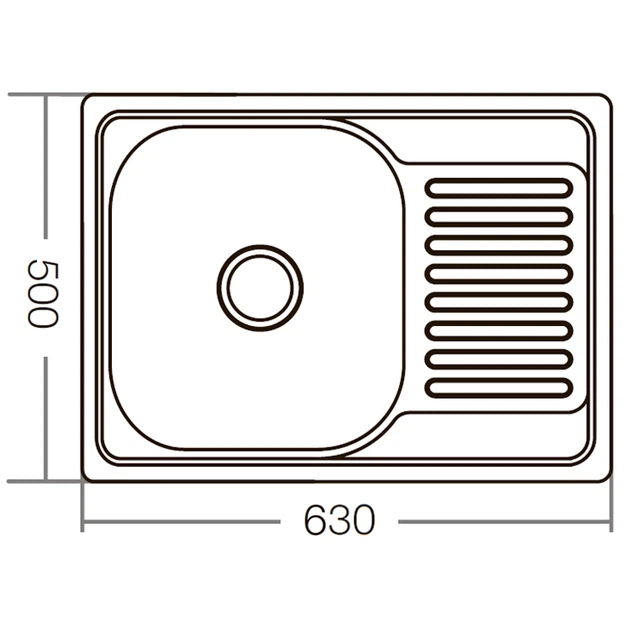 Мийка кухонна ZERIX Z6350-06-160E (satin) (ZM0561) (00149423) - изображение 3