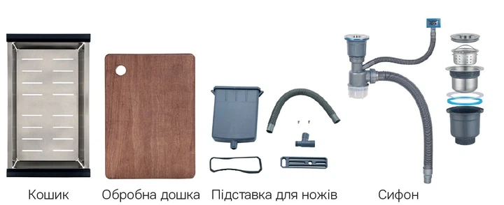Мийка Mixxus Premium MH7545-SET-05 MICRO DECOR NANO-SILVER (3.0/0.8) комплект (нерж) (MX9635) (00149332) - изображение 4