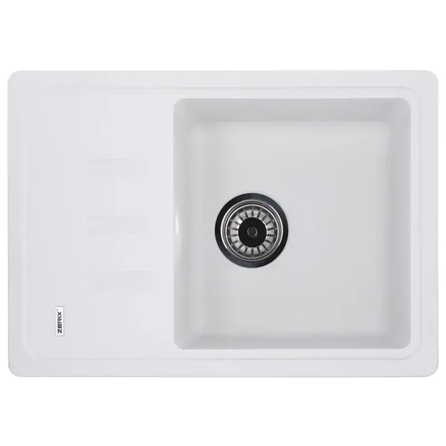 Мийка кухонна Zerix ZS-6243S-01 Біла (ZX4571) (00149665) - Фото 1 Мийка кухонна Zerix ZS-6243S-01 Біла (ZX4571) (00149665) - изображение 1