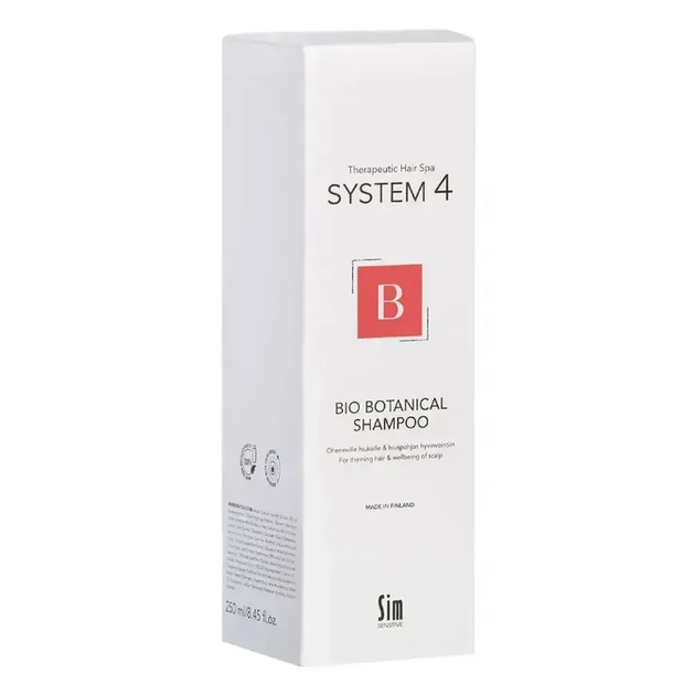 Био Ботанический шампунь от выпадения волос Sim Sensitive System 4 B Bio Botanical Shampoo 250 мл - изображение 3