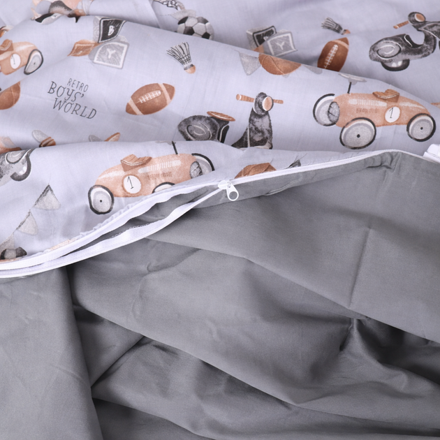 Наволочка детская MirSon Kids Time 22-1417 Retro Boys' World Сатин 50х70 см (2200011186146) - изображение 6