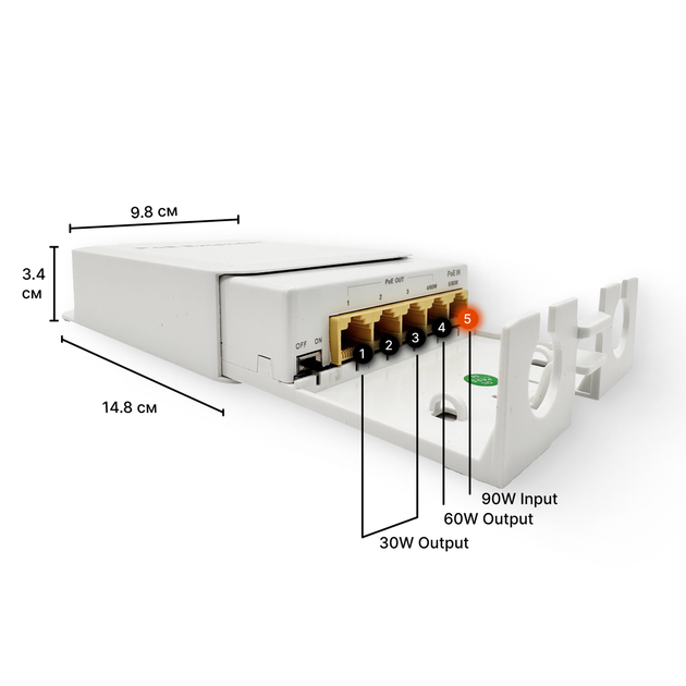 Гигабитный Poe-расширитель IP65 DL-POE14GBV, стандарт IEEE802.3af/at, удлинитель PoE - изображение 2