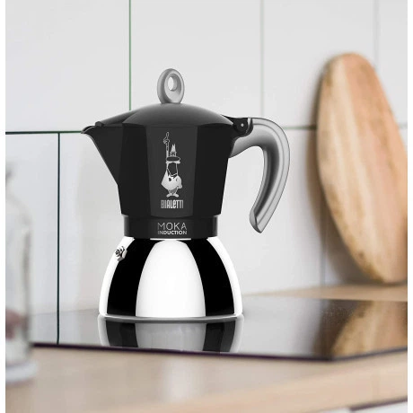 Гейзерная кофеварка Bialei 100 мл Moka Induction Black 2 чашки Store - изображение 3