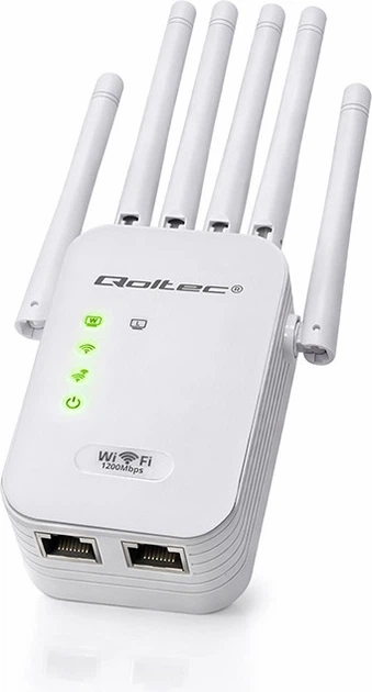Ретранслятор Qoltec WiFi 5 Signal Booster Repeater Access Point AC1200 (5901878570686) - зображення 3