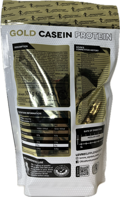 Казеїновий протеїн Kevin Levrone Gold Casein 500 г (Снікерс) - зображення 2