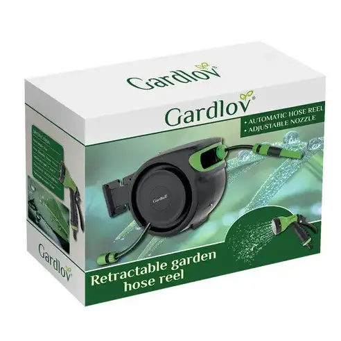 Автоматическая катушка для садового шланга 25 м Gardlov 25509 с автосмоткой настенная - изображение 10