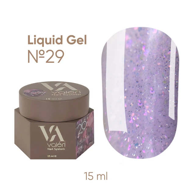 Рідкий гель VALERI Liquid Gel №29 15 мл - Фото 1 Рідкий гель VALERI Liquid Gel №29 15 мл - изображение 1