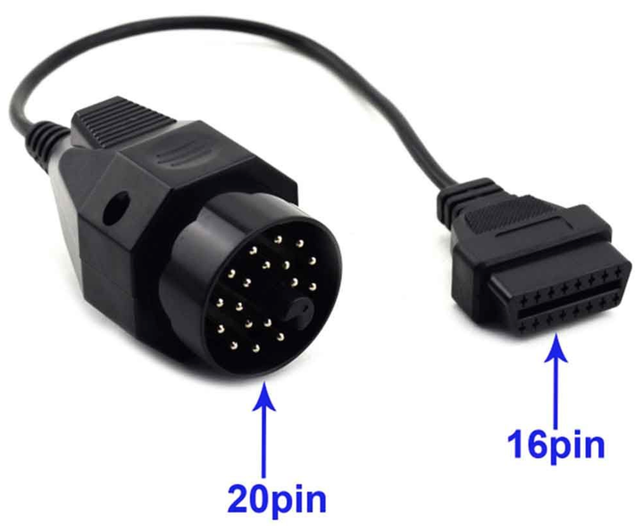 Перехідник BMW 20 pin на OBD2 16 pin - изображение 2