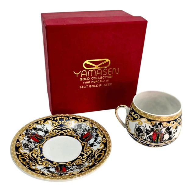 Фарфоровая чашка с блюдцем Yamasen Gold Collection (110 мл) 22532N - изображение 3