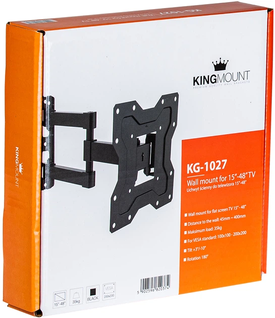Uchwyt do telewizora KingMount KG-1027 15-48" (5902596820374) - obraz 2