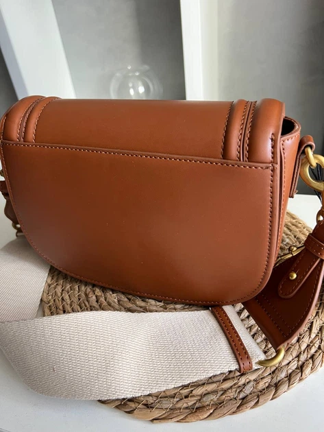 Жіноча сумка-кросбоді Zara Shoulder Bag Коричнева Широкий ремінь - Фото 9 Жіноча сумка-кросбоді Zara Shoulder Bag Коричнева Широкий ремінь - изображение 9