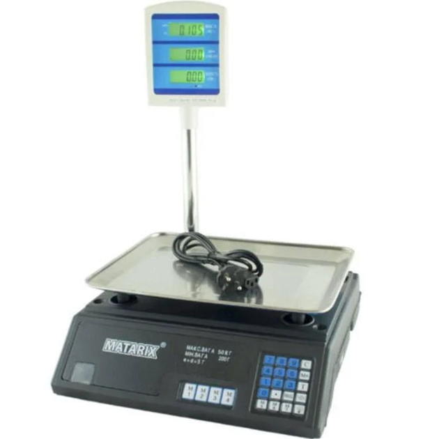 Весы торговые MATARIX MX-411 50кг - Фото 1 Весы торговые MATARIX MX-411 50кг - изображение 1