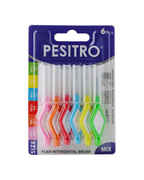 Набор межзубных ершиков Pesitro FLEXI MIX ( от 0,6 до 1,6 мм), 6 шт - изображение 3