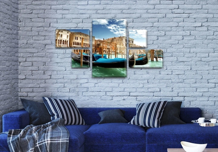 Модульная картина Декоинт Венеция 70x125см. Холст синтетический (mk14MS_ar11093) - Фото 3 Модульная картина Декоинт Венеция 70x125см. Холст синтетический (mk14MS_ar11093) - изображение 3