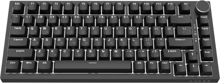 Клавиатура проводная Ajazz AK820 Red Switch USB-C Black (AK820-R-B