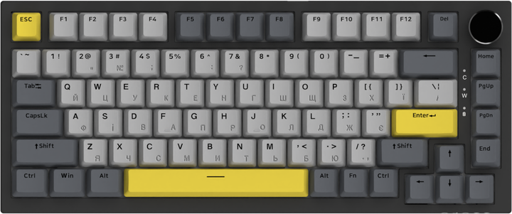 Дротова механічна клавіатура Ajazz AK820 Sea Salt Switch Black (AK820-SS-BGY) - зображення 3