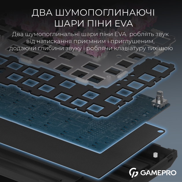 Клавиатура беспроводная GamePro Asgard Valhalla QLAB Sakura Switch