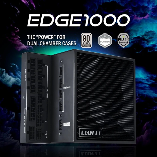 Блок живлення Lian Li EDGE1000, 80 Plus Platinum, Black, EU Cord (G9P.EG1000.BE00.EU) ( 14836 ) - Фото 5 Блок живлення Lian Li EDGE1000, 80 Plus Platinum, Black, EU Cord (G9P.EG1000.BE00.EU) ( 14836 ) - зображення 5