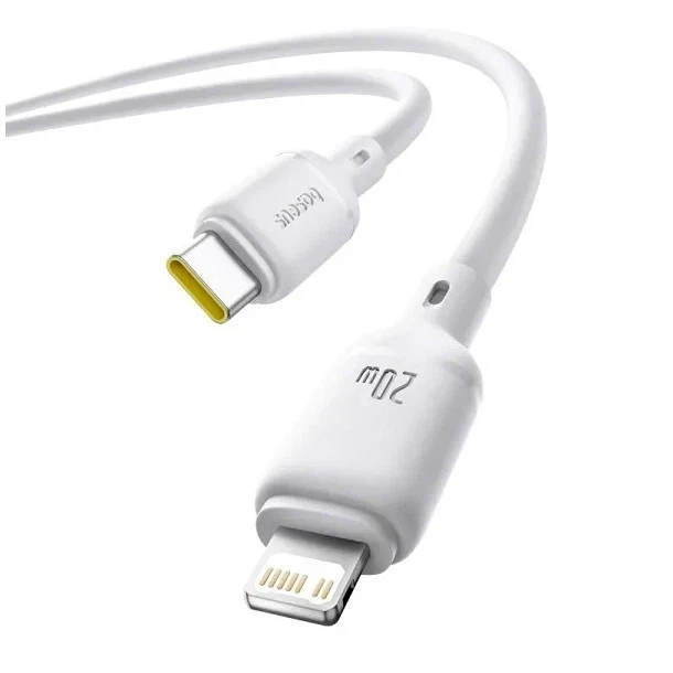 Кабель Baseus Silky Series Cable Type-C to Lightning 20W 2m P10377700213-01 White - Фото 4 Кабель Baseus Silky Series Cable Type-C to Lightning 20W 2m P10377700213-01 White - изображение 4