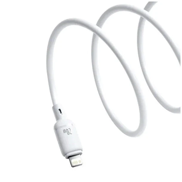 Кабель Baseus Silky Series Cable Type-C to Lightning 20W 2m P10377700213-01 White - Фото 5 Кабель Baseus Silky Series Cable Type-C to Lightning 20W 2m P10377700213-01 White - изображение 5