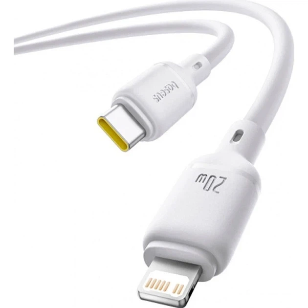 Кабель Baseus Silky Series Cable Type-C to Lightning 20W 1m P10377700213-00 White - Фото 2 Кабель Baseus Silky Series Cable Type-C to Lightning 20W 1m P10377700213-00 White - зображення 2