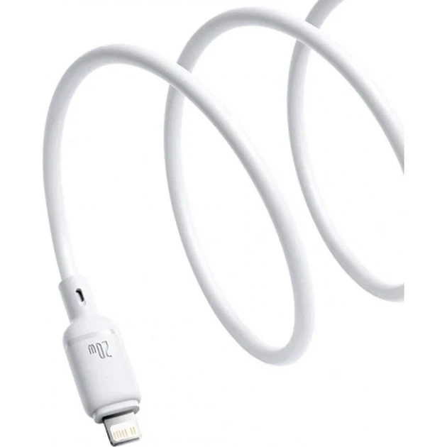 Кабель Baseus Silky Series Cable Type-C to Lightning 20W 1m P10377700213-00 White - Фото 3 Кабель Baseus Silky Series Cable Type-C to Lightning 20W 1m P10377700213-00 White - зображення 3