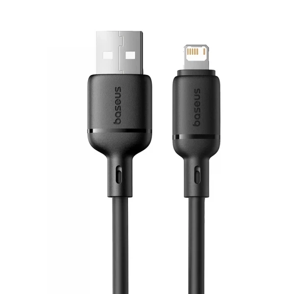 Кабель Baseus Silky Series Cable USB to Lightning 2.4A 1m P10377702113-00 Black - Фото 1 Кабель Baseus Silky Series Cable USB to Lightning 2.4A 1m P10377702113-00 Black - зображення 1