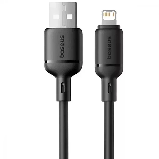 Кабель Baseus Silky Series Cable USB to Lightning 2.4A 2m P10377702113-01 Black - Фото 1 Кабель Baseus Silky Series Cable USB to Lightning 2.4A 2m P10377702113-01 Black - зображення 1
