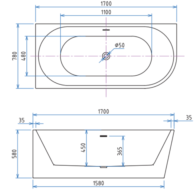 Ванна акрилова Ravak FreeStyle Corner R 170x80 RKUA600012 - зображення 4