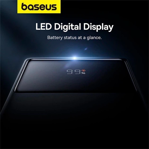 Павербанк Baseus Star-Lord Digital Display 30000mAh 22.5W з технологією QC3.0+PD3.0 2USB+Type-C + Кабель USB to Type-C (PPXJ080101) Black - изображение 11