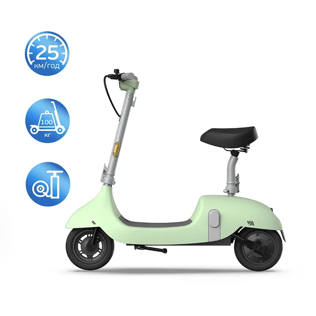 Електросамокат із сидінням OKAI Ceetle PRO EA10C Mint Green 10', 350(900)W, 25Km/h, 10.4Ah, 55Km, 20%, NFC, App, 29kg - зображення 6