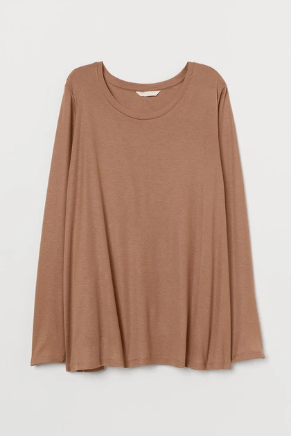 Джемпер для вагітних Коричневий H&M М (0784075) - Фото 1 Джемпер для вагітних Коричневий H&M М (0784075) - изображение 1