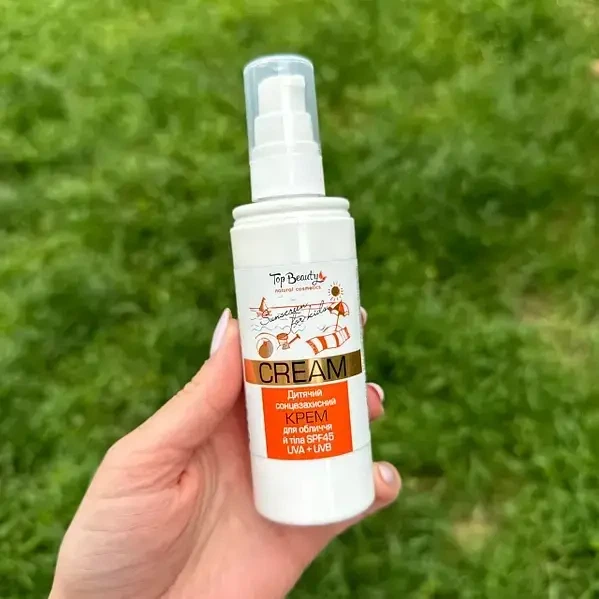 Детский солнцезащитный крем для лица и тела SPF 45 UVA|UVB, Топ Бьюти Top Beauty, 120 мл - изображение 2