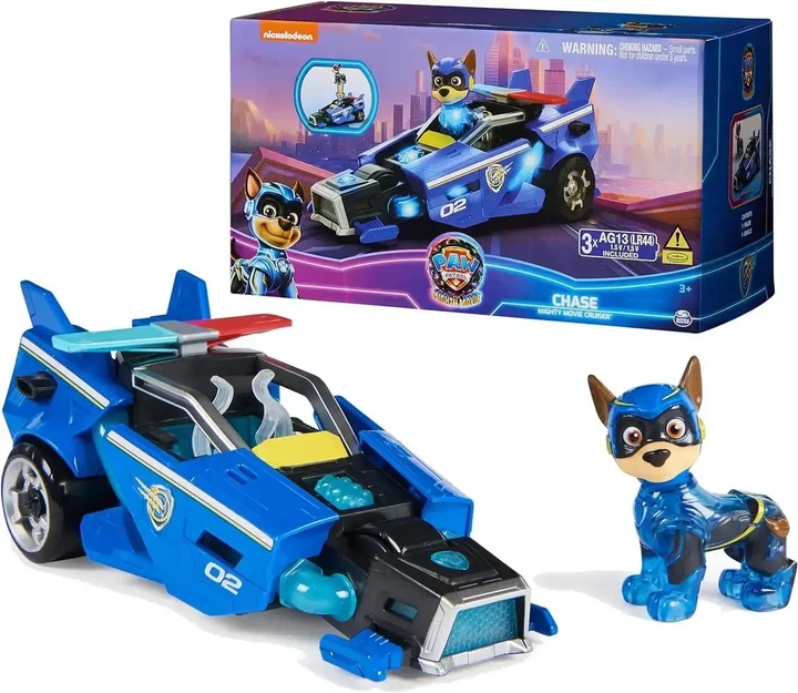 Игрушка «Щенячий патруль: Гонщик» Paw Patrol: The Mighty Movie, Toy Car with Action Figure - изображение 4