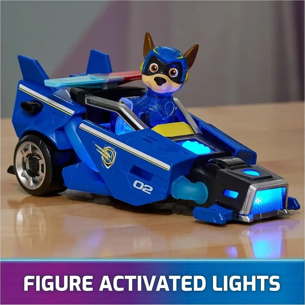 Игрушка «Щенячий патруль: Гонщик» Paw Patrol: The Mighty Movie, Toy Car with Action Figure - изображение 5