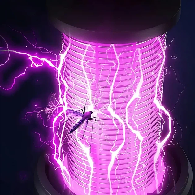 Ловушка Лампа от комаров и насекомых портативная аккумуляторная LED USB Черный/Золотой ABC - изображение 3