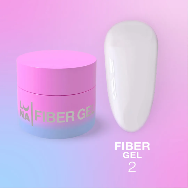 Гель с волокнами LUNAMoon Fiber Gel №12 на 5 мл для укрепления, выравнивания и ремонта ногтей - Фото 1 Гель с волокнами LUNAMoon Fiber Gel №12 на 5 мл для укрепления, выравнивания и ремонта ногтей - изображение 1