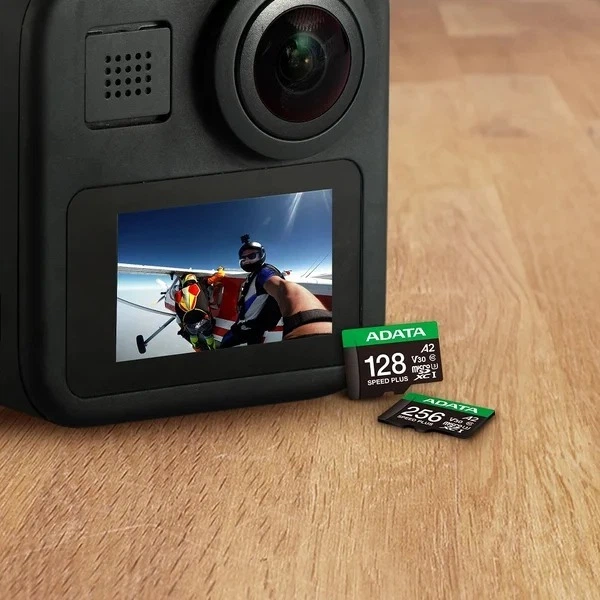 Карта пам'яті microSD 256Gb ADATA Speed Plus Class 10 V30 A2 UHS-1 U3 + SD адаптер (UD256GUI3V30A2SP-RA1) - Фото 4 Карта пам'яті microSD 256Gb ADATA Speed Plus Class 10 V30 A2 UHS-1 U3 + SD адаптер (UD256GUI3V30A2SP-RA1) - зображення 4
